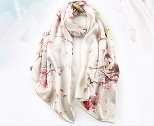 printed satin scarf