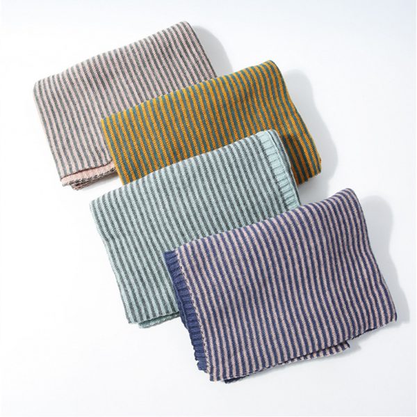 Striped knit scarf bulk