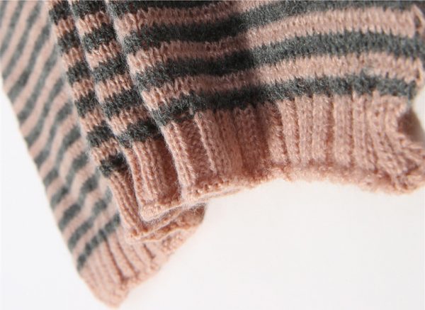Striped knit scarf bulk