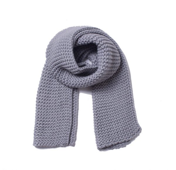Solid color knit scarf sale
