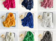 Vintage Solid Color Cotton Scarf for Women, Autumn Winter Wrap