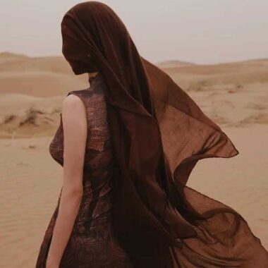  Bohemian Brown Cotton Linen Scarf, Beach Shawl, Sun Protection