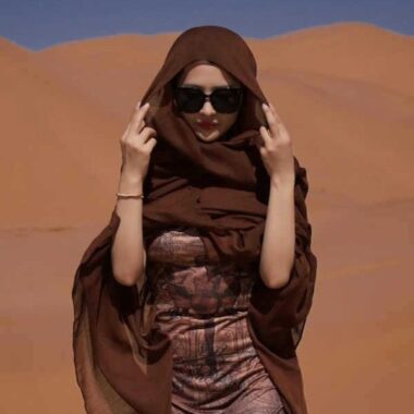  Bohemian Brown Cotton Linen Scarf, Beach Shawl, Sun Protection