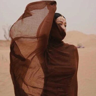  Bohemian Brown Cotton Linen Scarf, Beach Shawl, Sun Protection