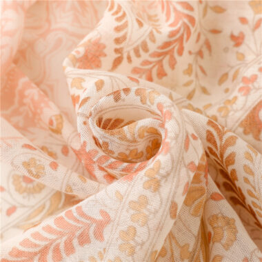  Creative Ethnic Style Orange Cotton Linen Scarf with Tassels for Women