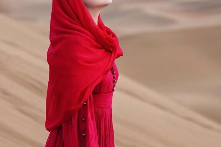 Desert-Inspired Cotton-Linen Scarf for Travel, Sun Protection & Beach