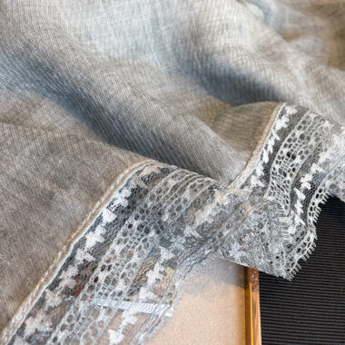 Elegant Linen Lace Cotton Scarf for Women - Lightweight Summer Shawl