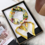 Spring Floral Print Satin Silk Scarf – Luxury Headscarf for Women