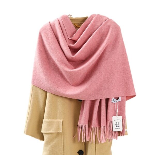 Luxurious Wool and Cashmere Scarf for Women and Men – Thickened Winter Shawl