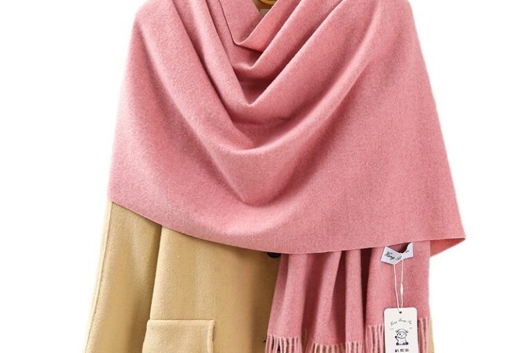 Luxurious Wool and Cashmere Scarf for Women and Men – Thickened Winter Shawl