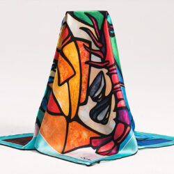 Trendy printed scarf wholesale custom logo supplier
